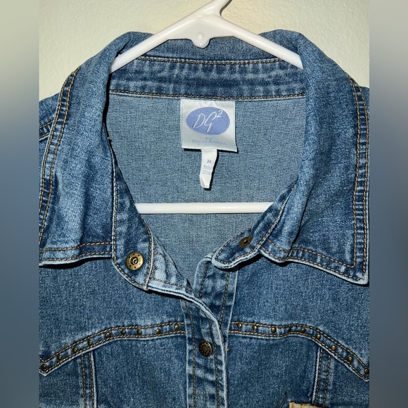 Diane Gilman Women’s Detailed Denim Long Sleeve Jacket! Size M. - Picture 3 of 15